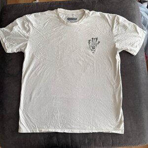 Ed Sheeran White T-Shirt XLarge 100% Cotton Hand & Roses Design Front & Back